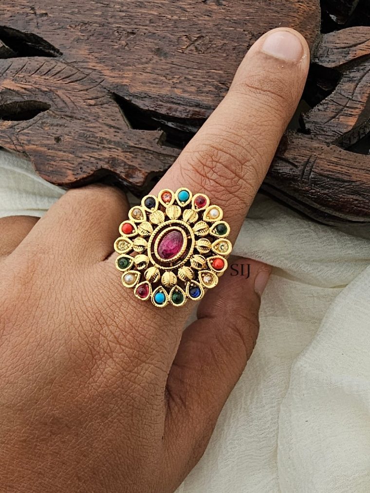 Imitaiton Navarathna Finger Ring