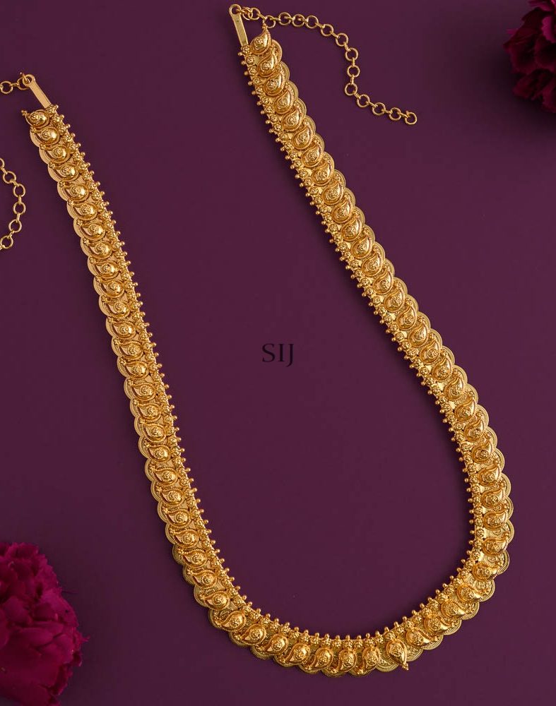 Temple Dual Side Maang and Lakshmi Coin Long Necklace