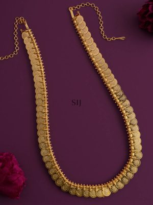 Temple Dual Side Maang and Lakshmi Coin Long Necklace