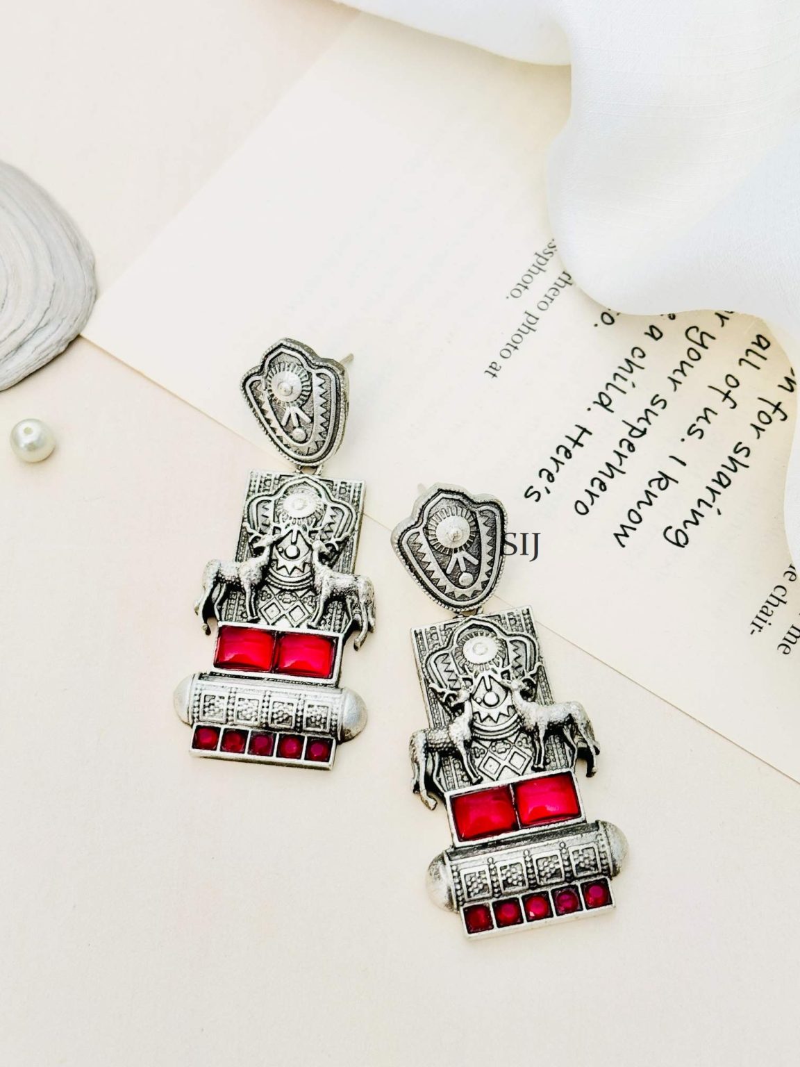 Imitation German Silver Plated Designer Earrings