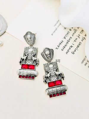 Imitation German Silver Plated Designer Earrings