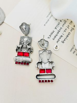 Imitation German Silver Plated Designer Earrings