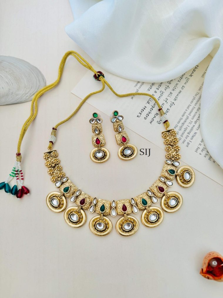 Gold Plated American Stone Necklace Set