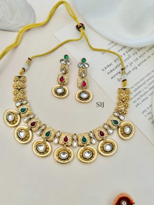 Gold Plated American Stone Necklace Set