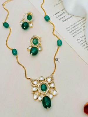 Artificial Green Necklace Set