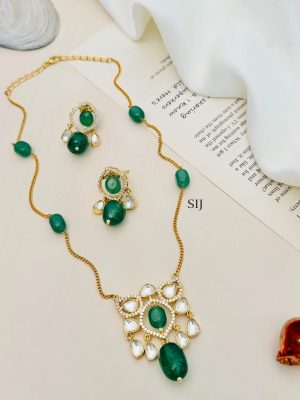 Artificial Green Necklace Set