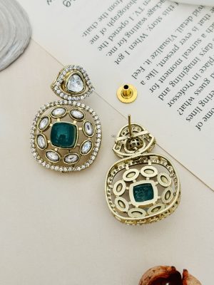 Gold Plated Polki and AD Stones Necklace