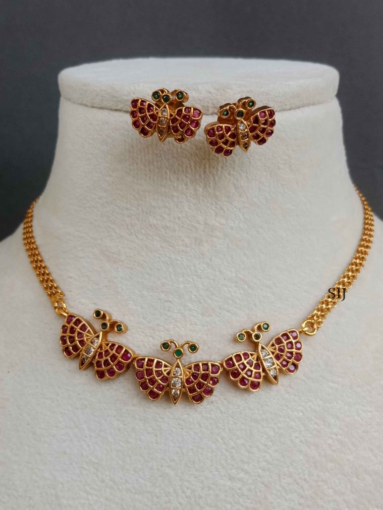 Imitation Butterfly Necklace Set