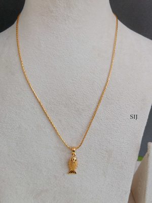 Imitation Fish Pendant With Chain