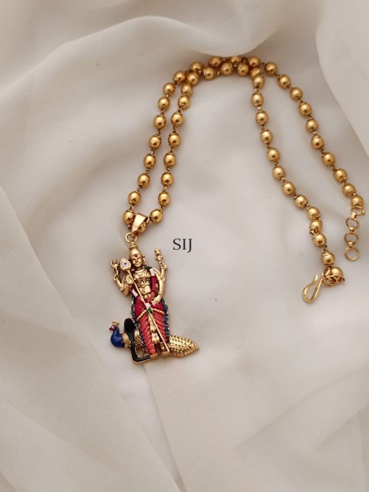 Imitation Lord Muruga Pendant With Chain