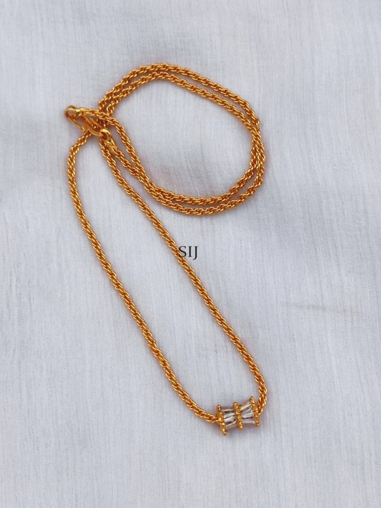 Artificial Chain With Hand Drum Pendant