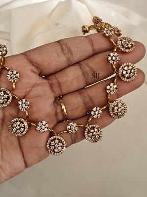 Imitation White Stones Necklace Set