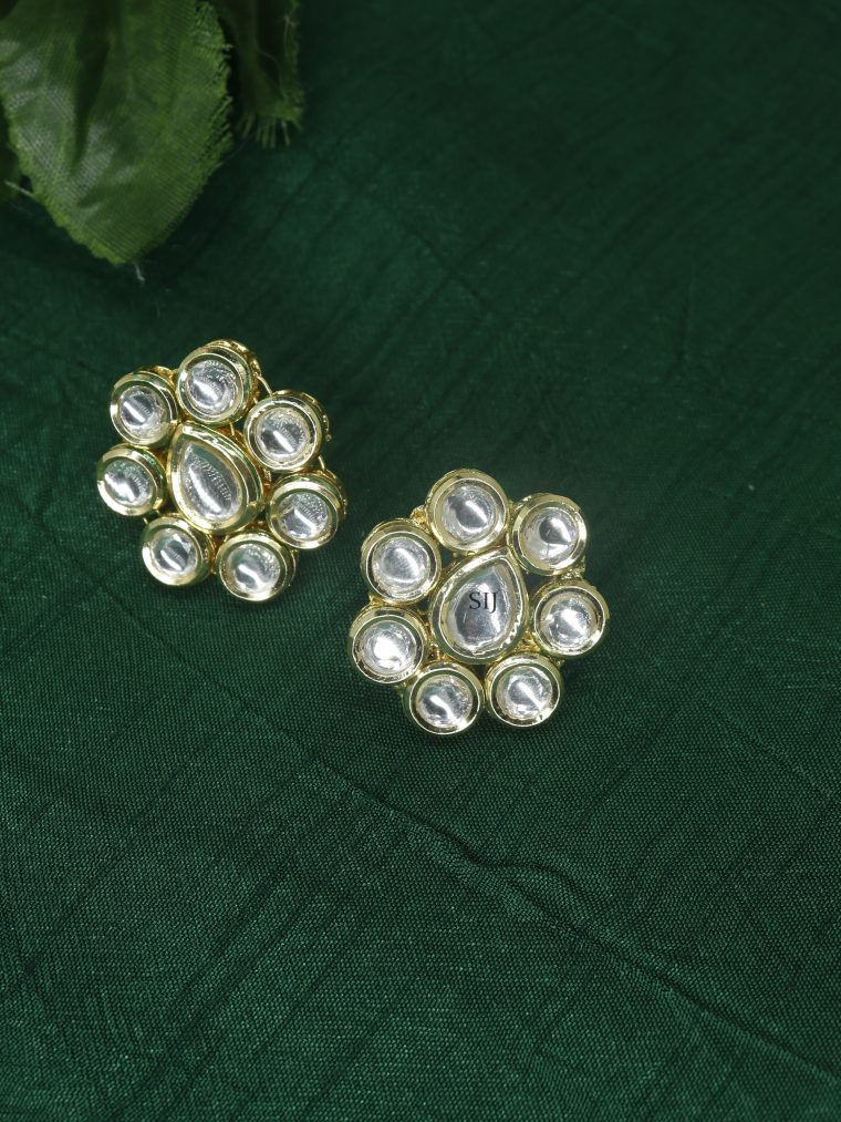 Imitation Kundan Ear Studs