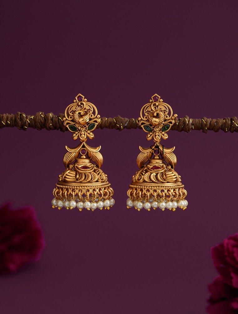 Imitation Peacock Jhumkas