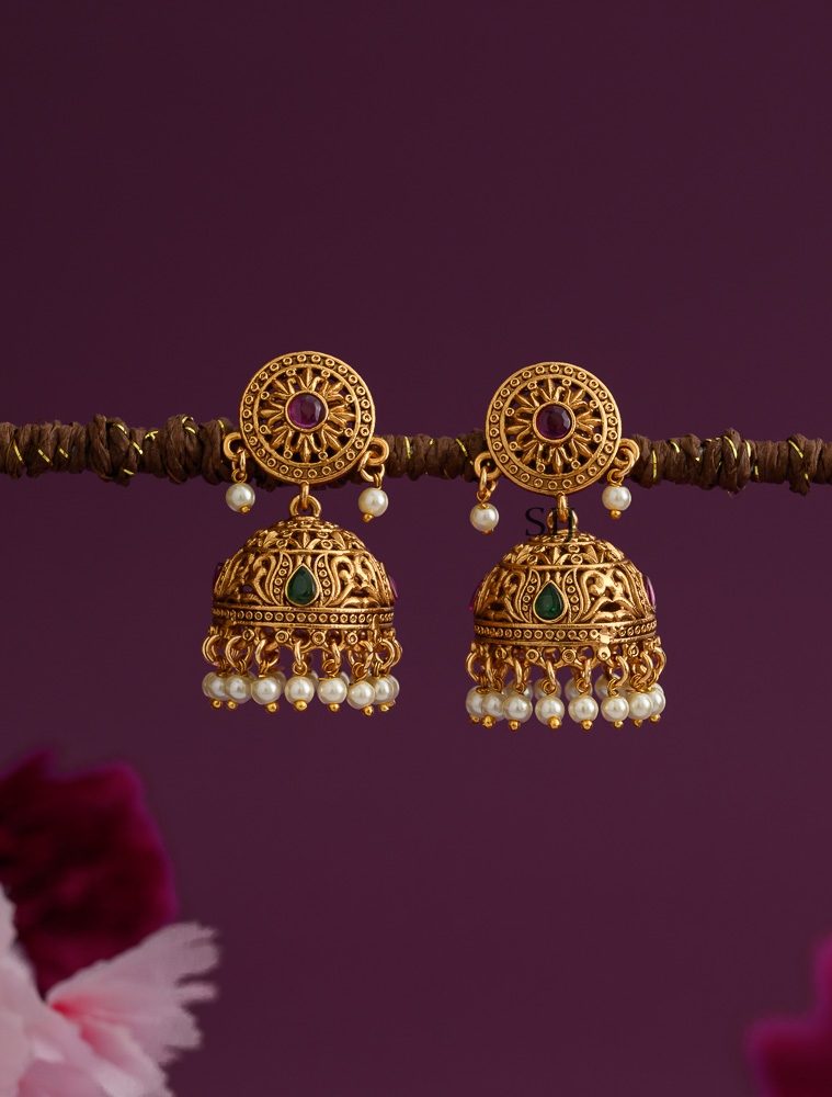 Traditional Gold Plated Jhumkas