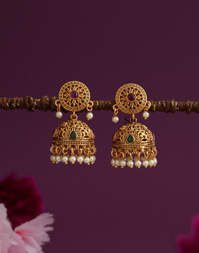 Traditional Gold Plated Jhumkas