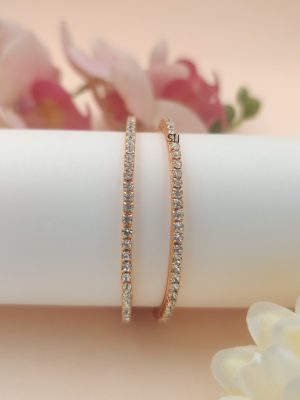 Artificial White Stones Kids Bangles