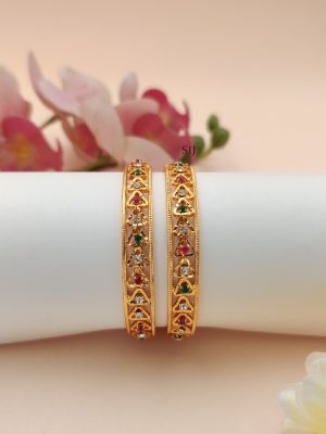 Imitation Multi Color AD Stones Kids Bangles