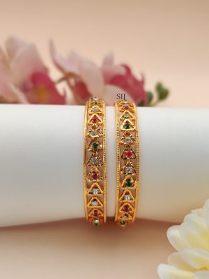 Imitation Multi Color AD Stones Kids Bangles