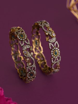 Imitation Victorian Floral Bangle