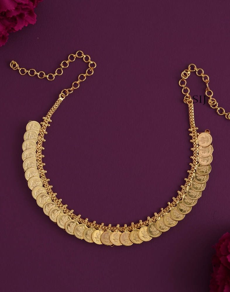 Imitation Dual Side Maang Lakshmi Coin Necklace