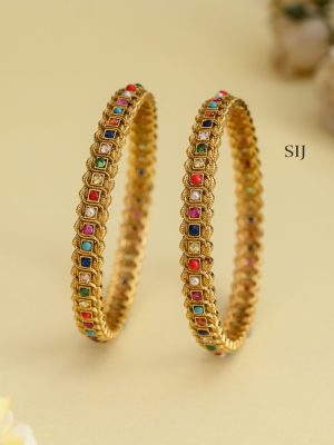 Artificial Navarathana Stones Bangles