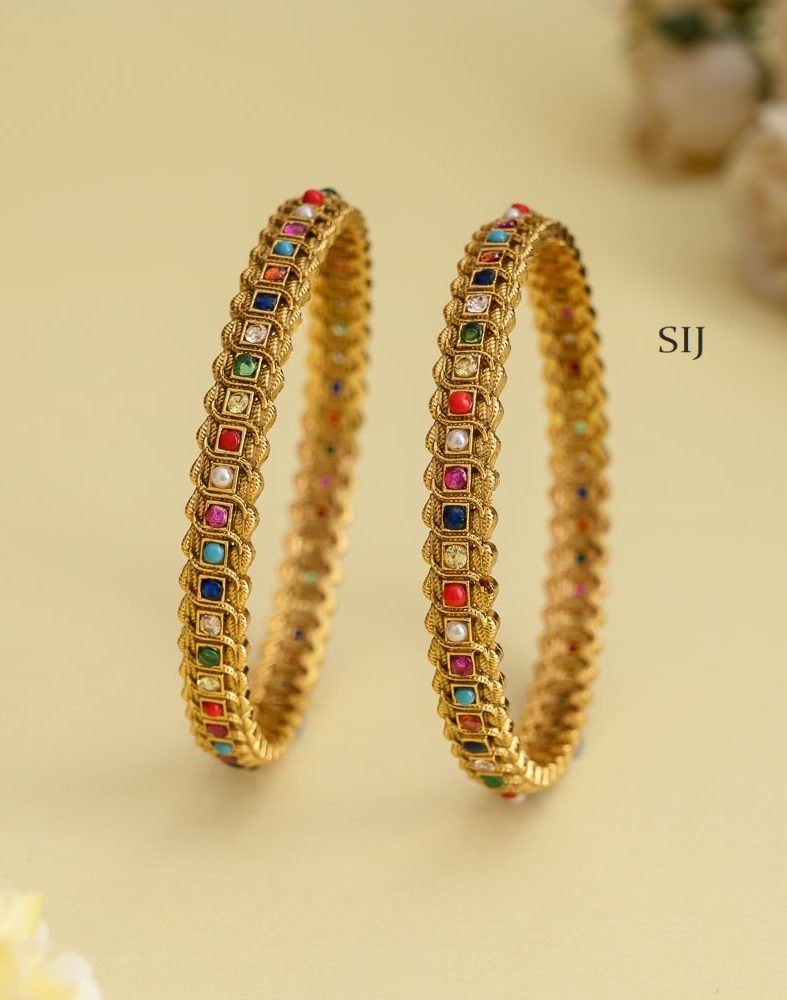 Artificial Navarathana Stones Bangles