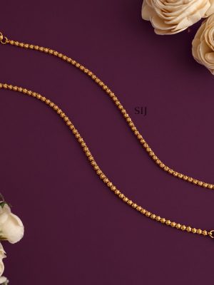 Gold Plated Single Layer Anklet