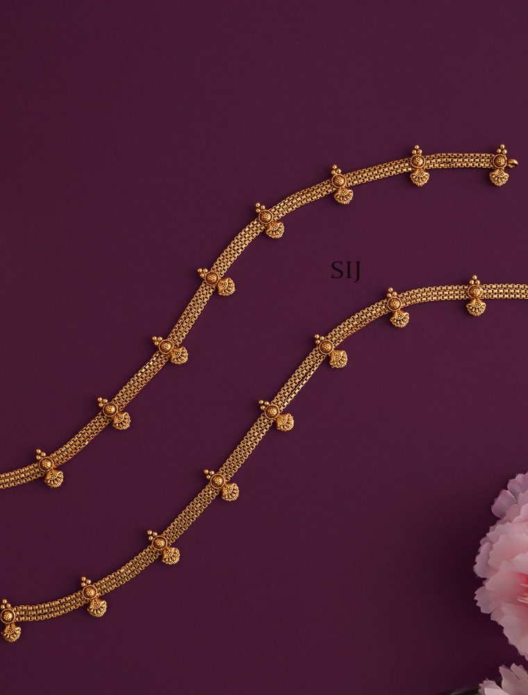 Antique Gold Plated Anklet