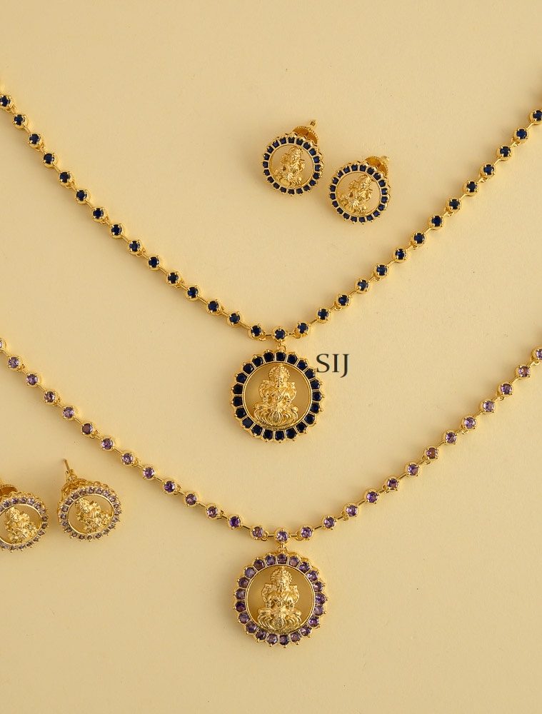 Imitation Lakshmi Pendant Necklace Set