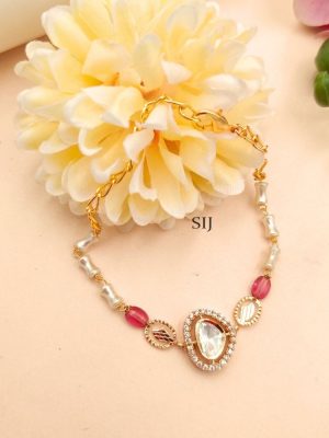 Imitation Polki Chain Bracelet