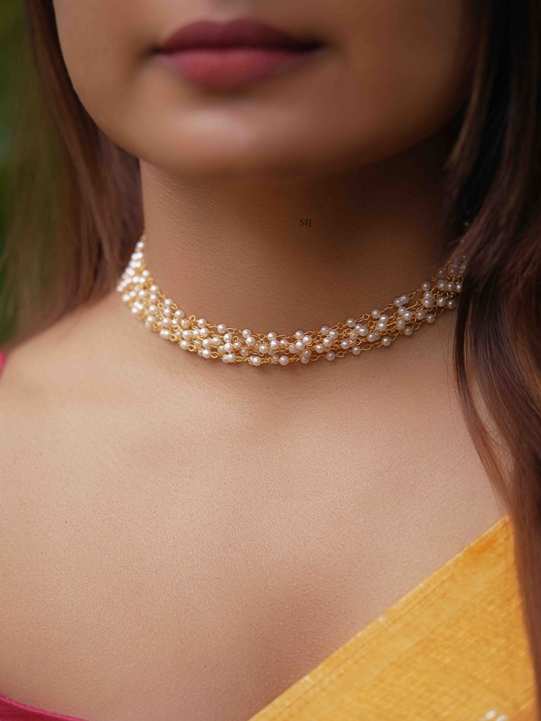 Imitation Multi Layers Micro Pearl Choker