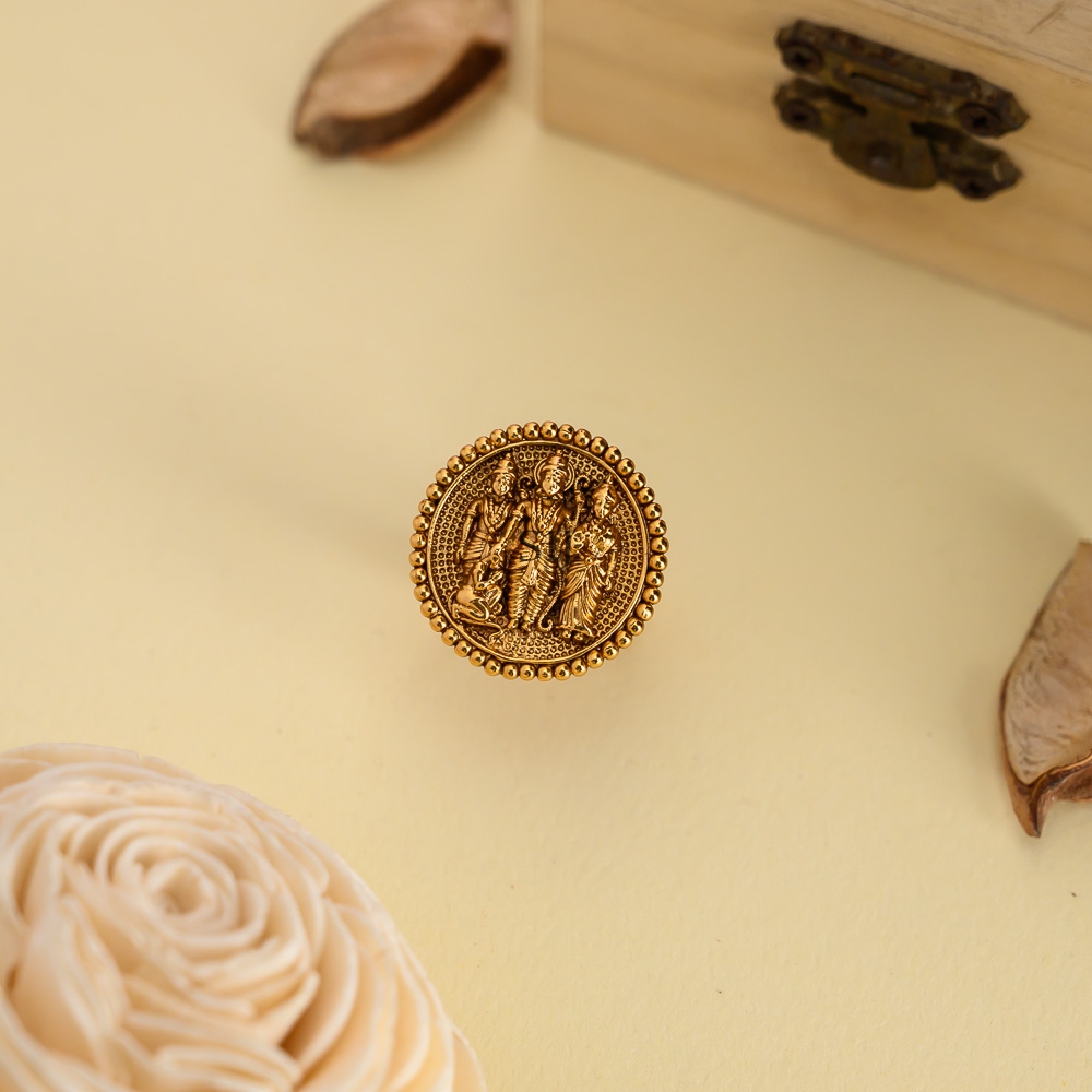 Antique Ram Seetha Finger Ring