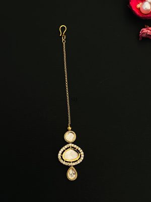 Artificial AD Stone Studded Kundan Maang Tikka