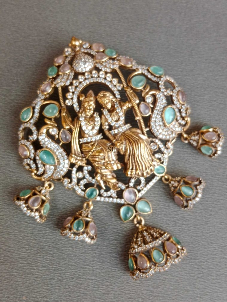 Artificial Krishna Radha Victorian Pendant Set