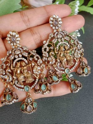 Artificial Krishna Radha Victorian Pendant Set