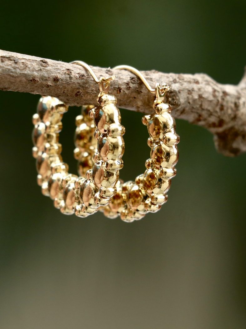 Artificial Spiral Hoop Earrings