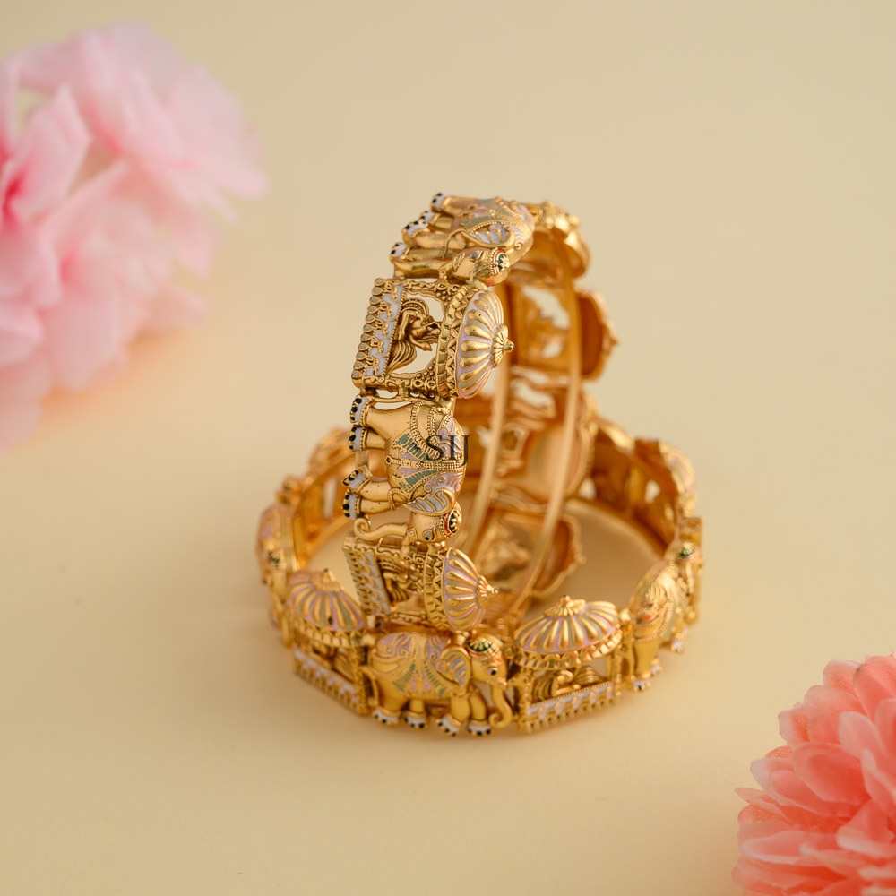 Elephant Design Kada Bangles