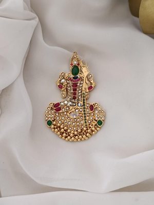 Gold Finish Kamakshi Devi Pendant