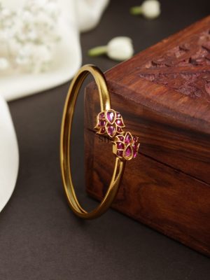 Gold Plated Flower Design Bracelet