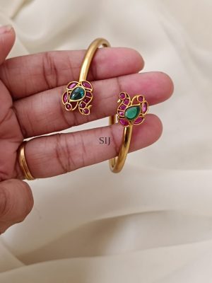 Imitation Peacock Design Ruby Stones Bracelet