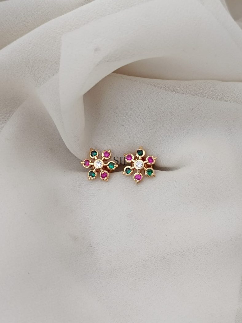 Multicolor Diamond Replica Ear Studs