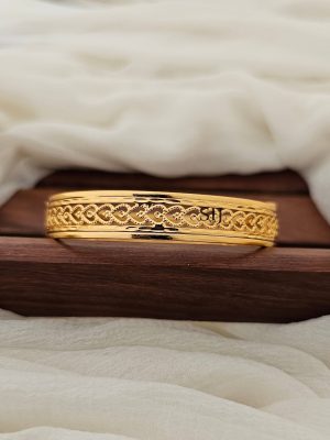 Imitation Heart Design Gold Plated Bangles