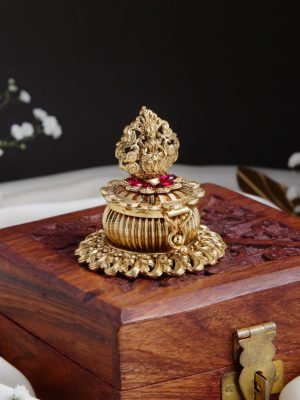 Traditional Antique Lakshmi Devi Kumkum Box