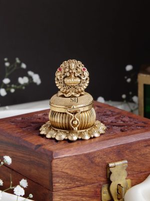 Traditional Antique Lakshmi Kumkum Box