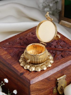 Traditional Antique Lakshmi Kumkum Box