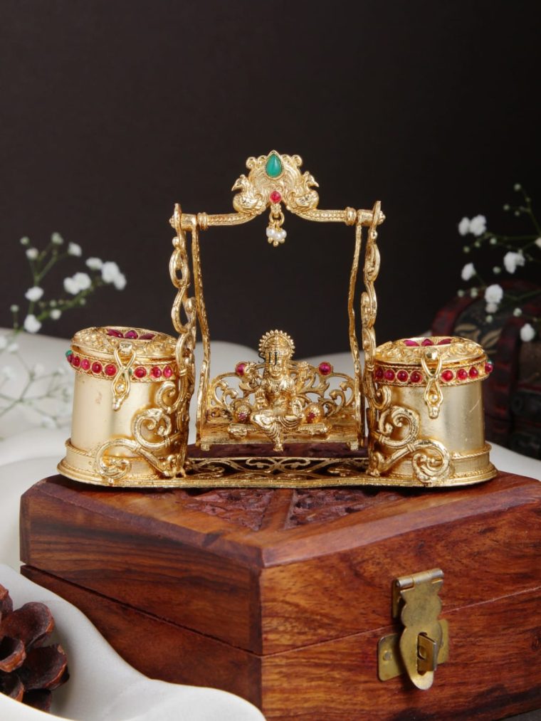 Traditional Lakshmi Swing Kumkum Box