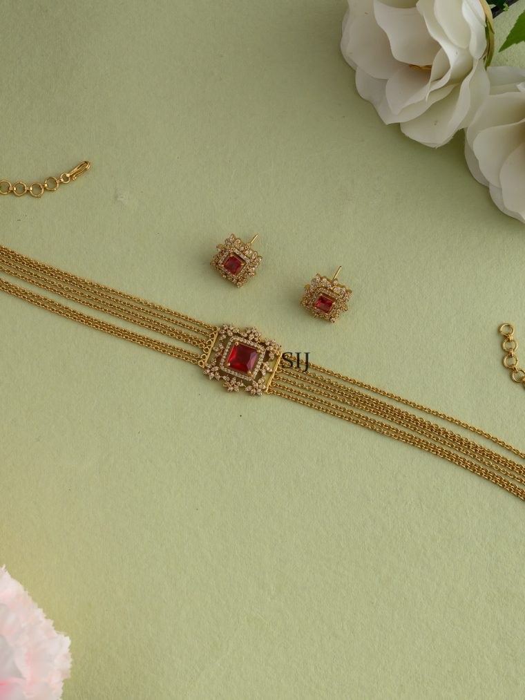 Imitation Ruby Choker