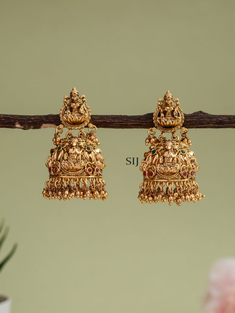 Antique Lakshmi Design Jhumkas