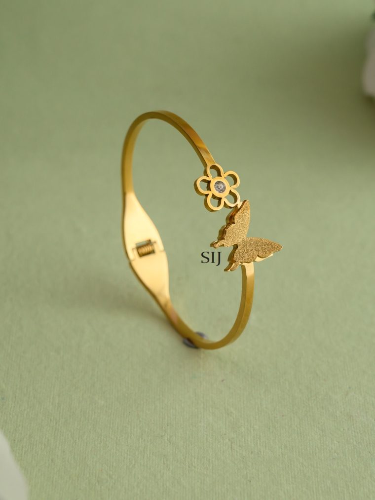 Artificial Flower And Butterfly Bracelet